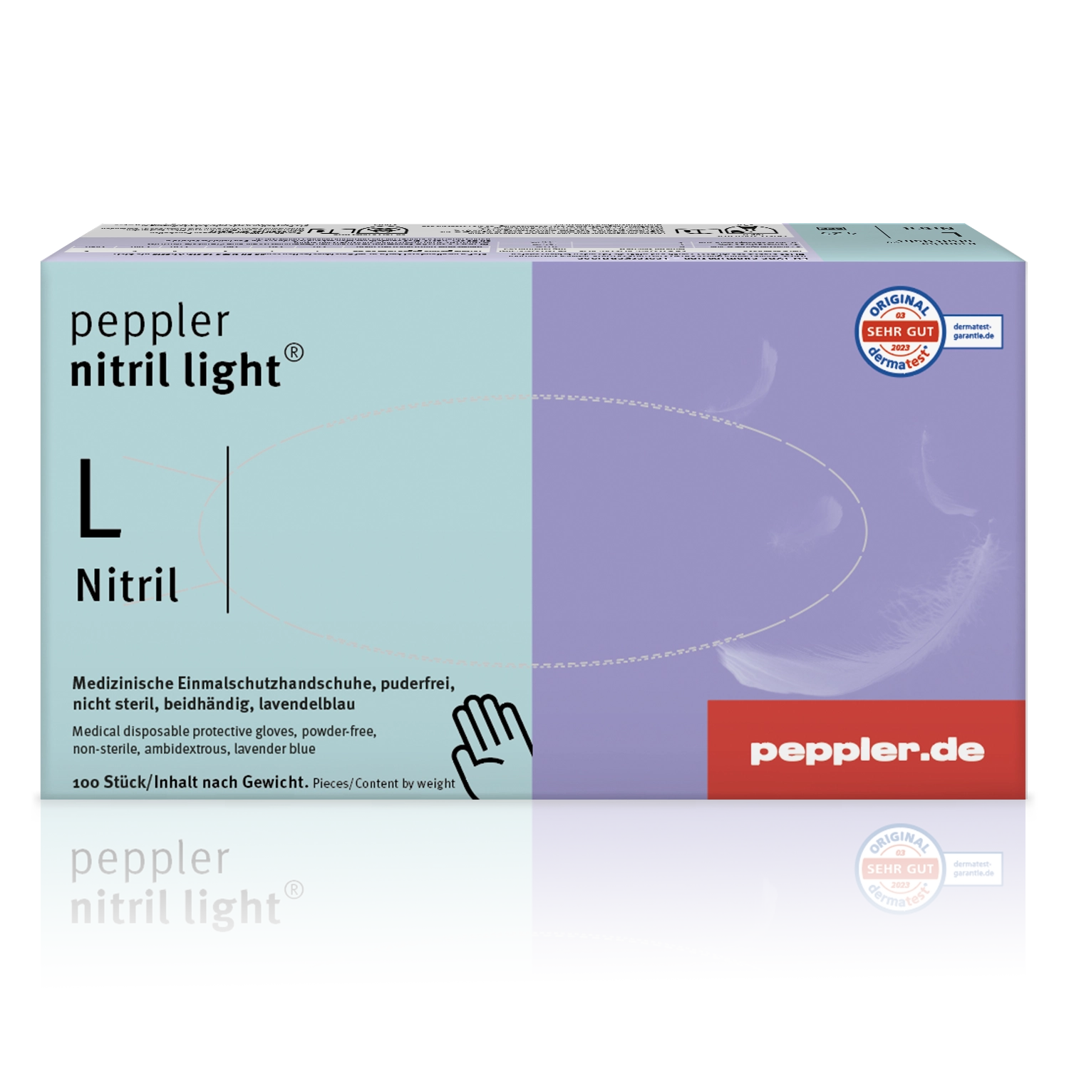 peppler nitril light® | Nitrilhandschuh | Handschuhbox | Größe L
