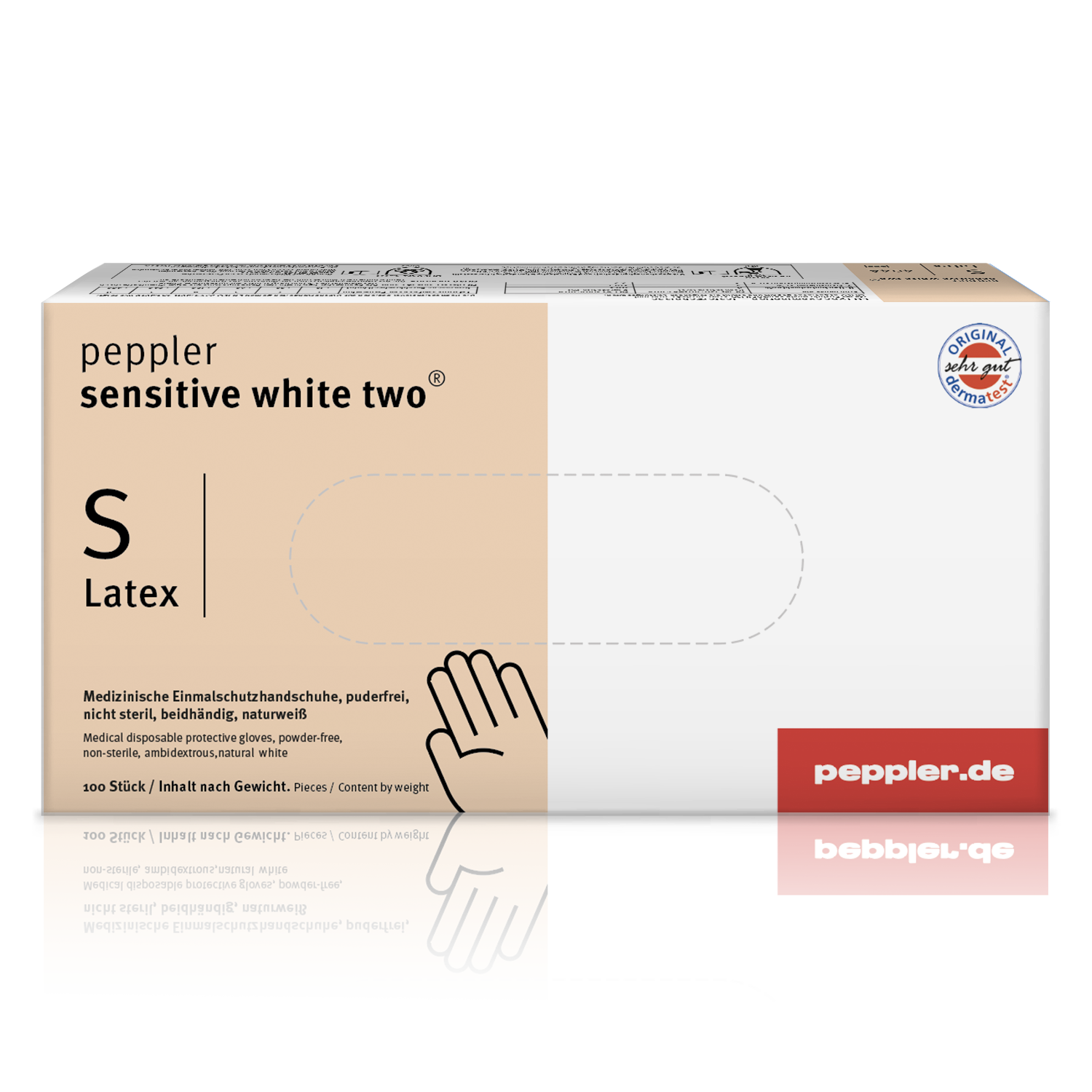 Gratis Muster | peppler sensitive white two® | Latexhandschuh