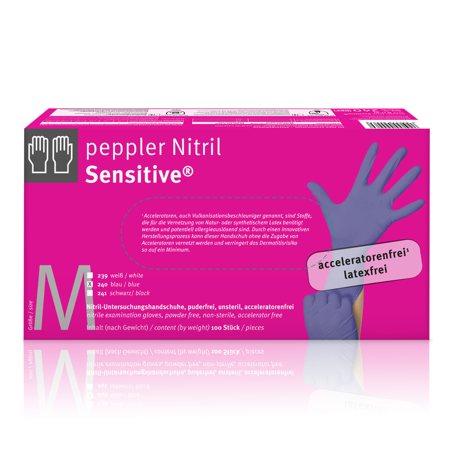 peppler nitril sensitive® blue | Nitrilhandschuh