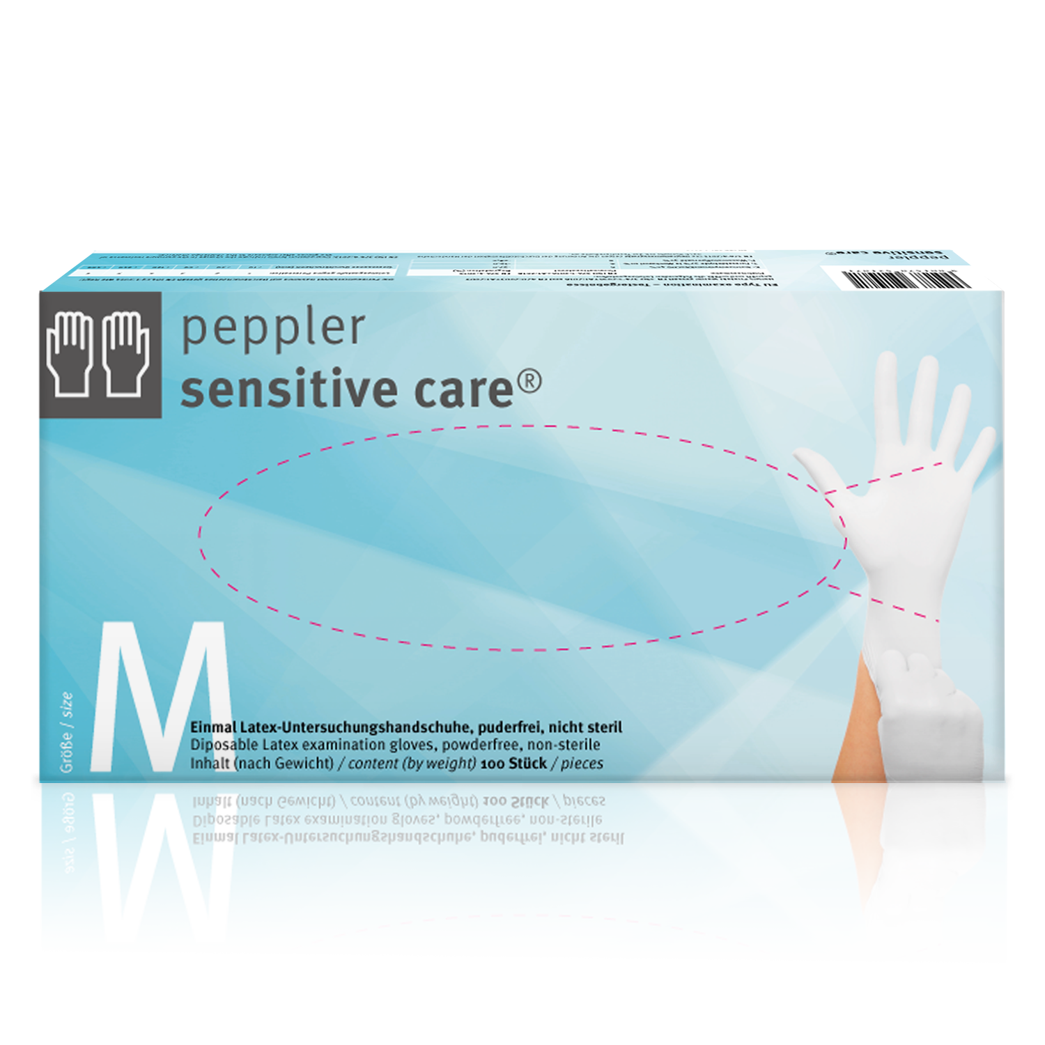Gratis Muster peppler sensitive care - Latex Untersuchungshandschuh