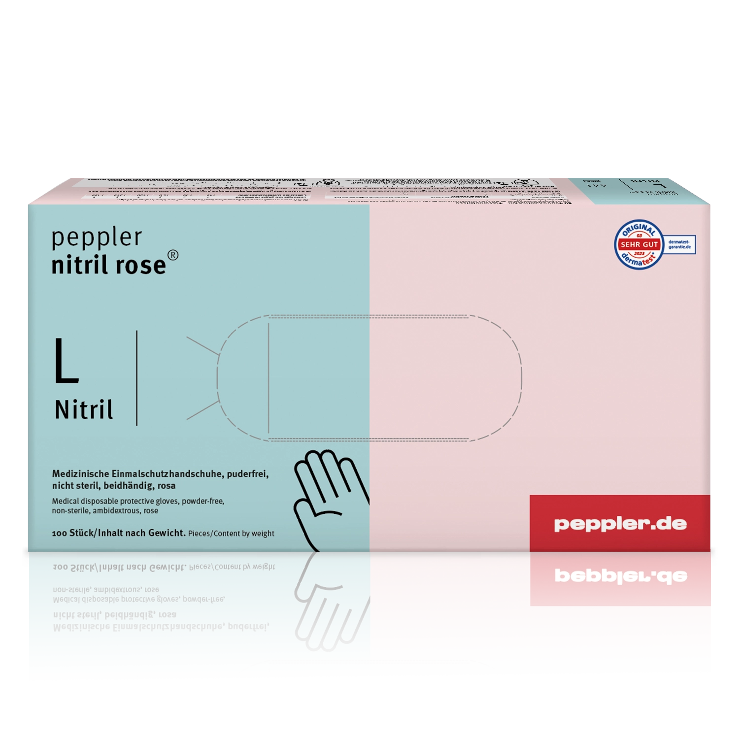 peppler nitril rose® | Nitrilhandschuh | Handschuhbox | Größe L