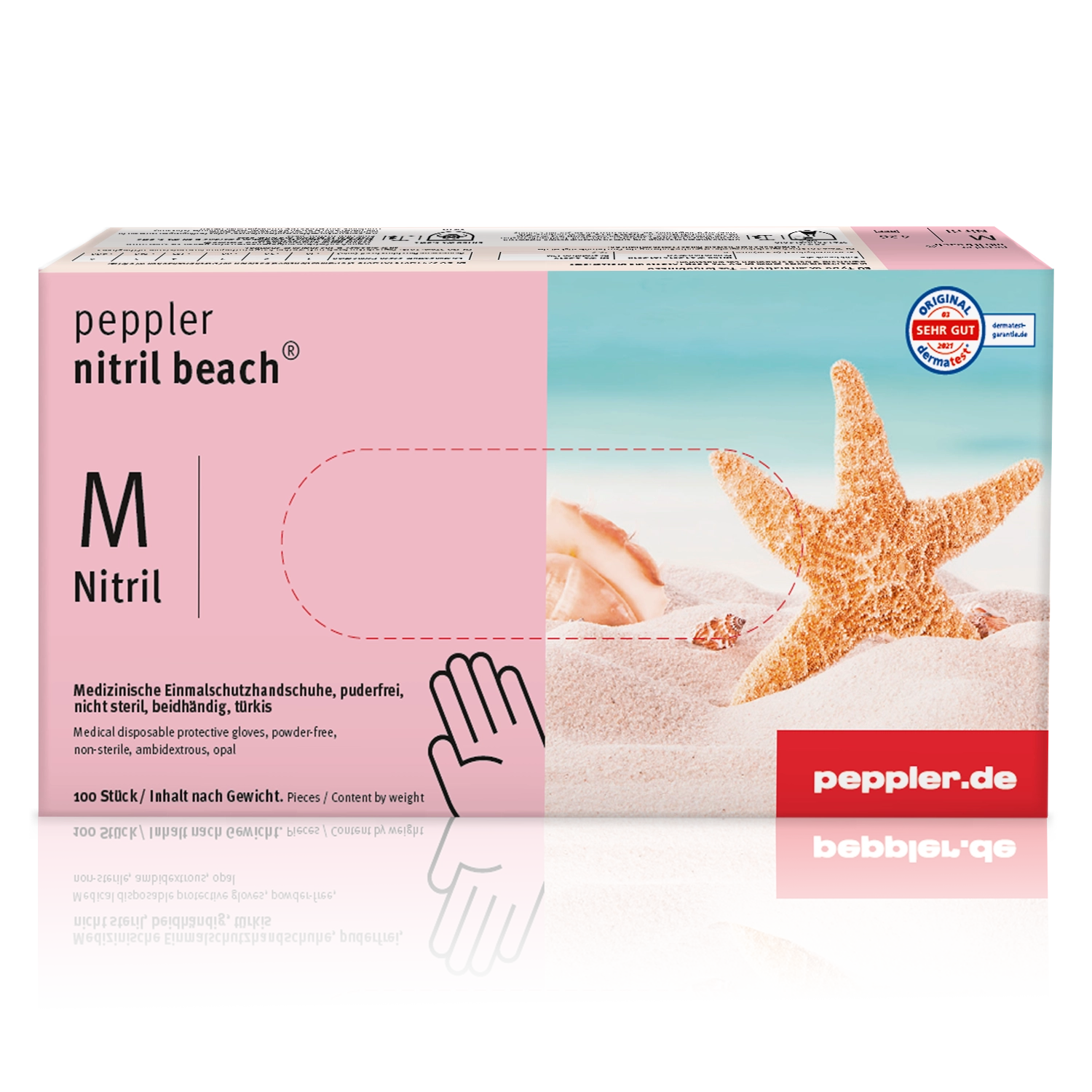 peppler nitril beach® | Nitrilhandschuh | Handschuhbox | Größe M