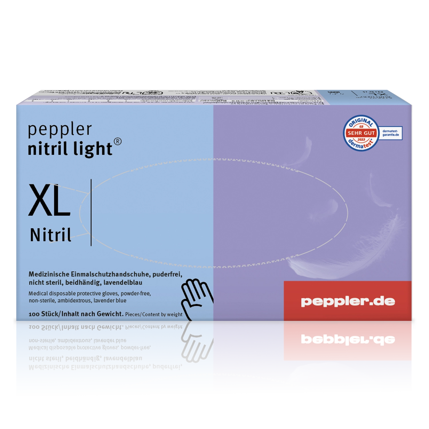 peppler nitril light® | Nitrilhandschuh | Handschuhbox | Größe XL