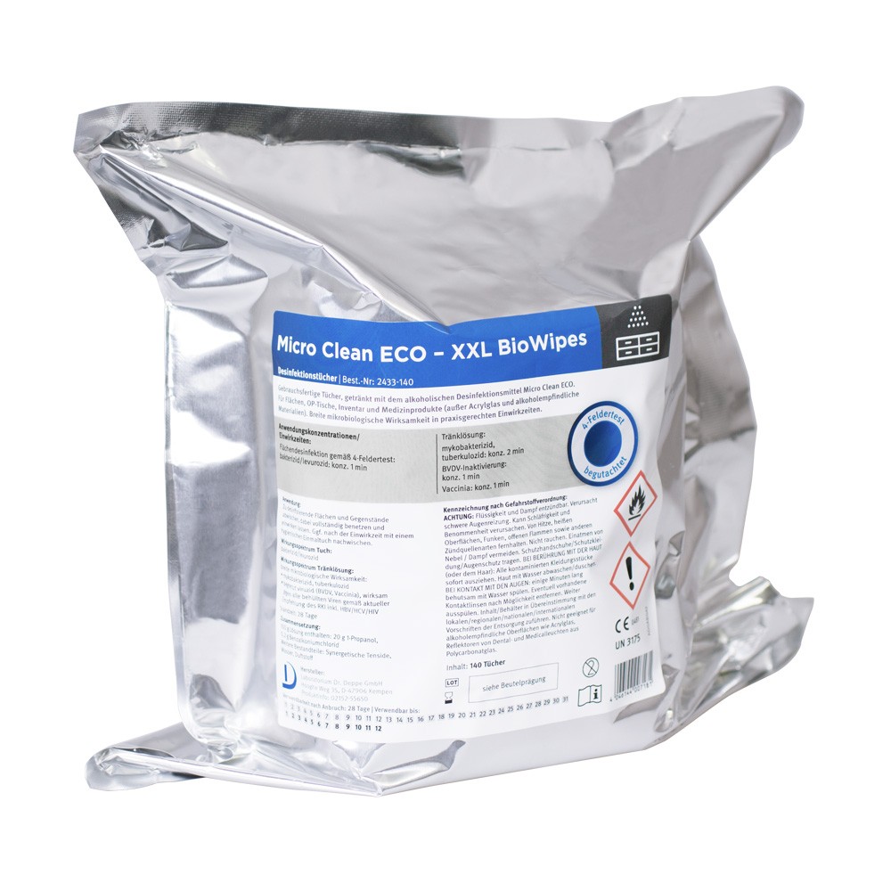 2433140 Micro Clean Eco XXL Bio Wipes Gebrauchsfertige